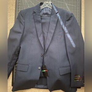 Classic Blue Suit with Formal Sheen